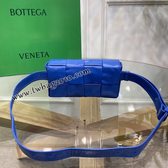 Bottega veneta高端女包 KF0023 寶緹嘉爆款電光藍CASSETTE腰包 BV經典款四格腰包/胸包/斜挎包/單肩包  gxz1394
